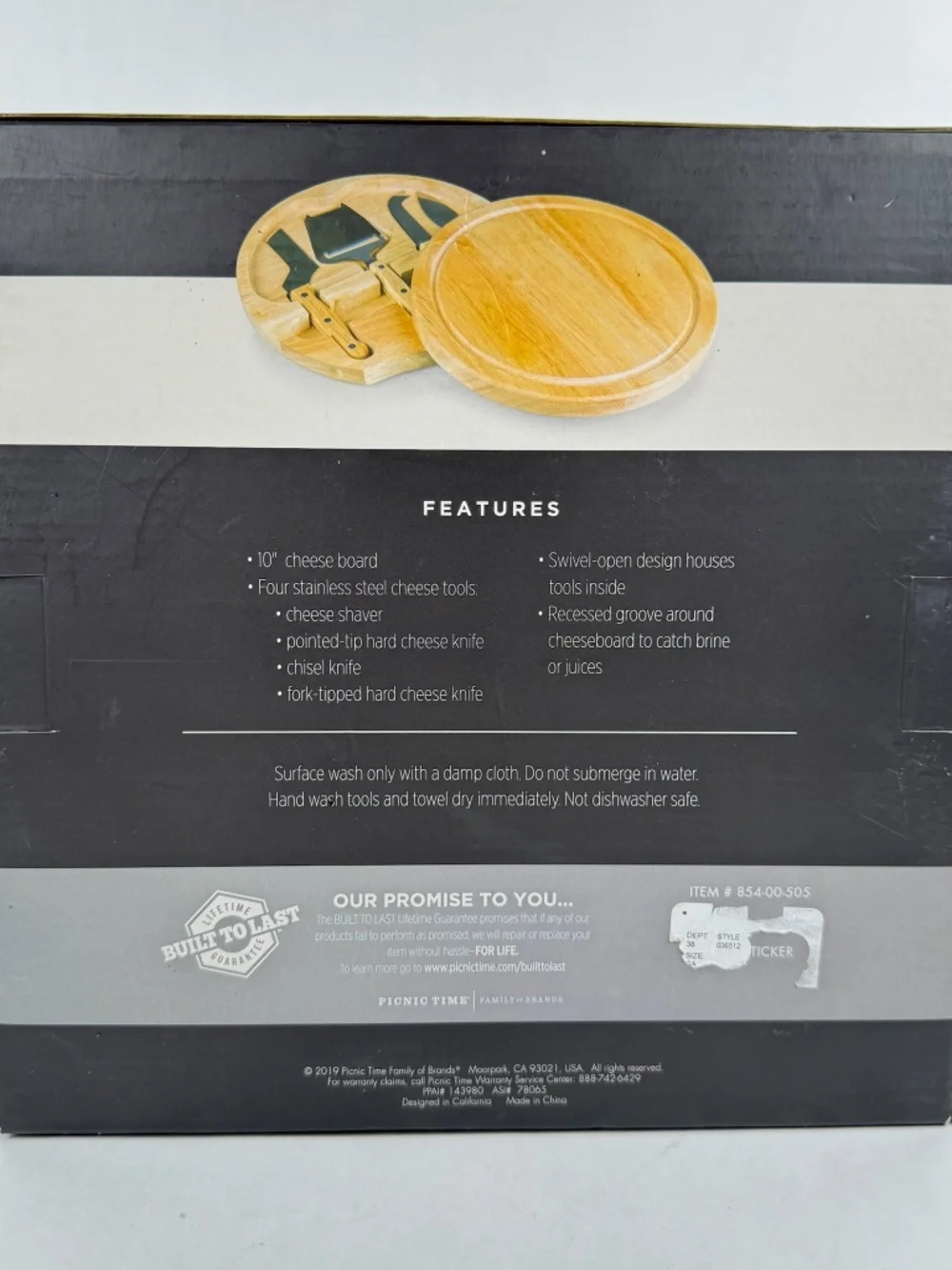NIB Toscana CIrco UGA Bulldogs 10” Wooden Cheese Board Charcuterie Set w/Tools